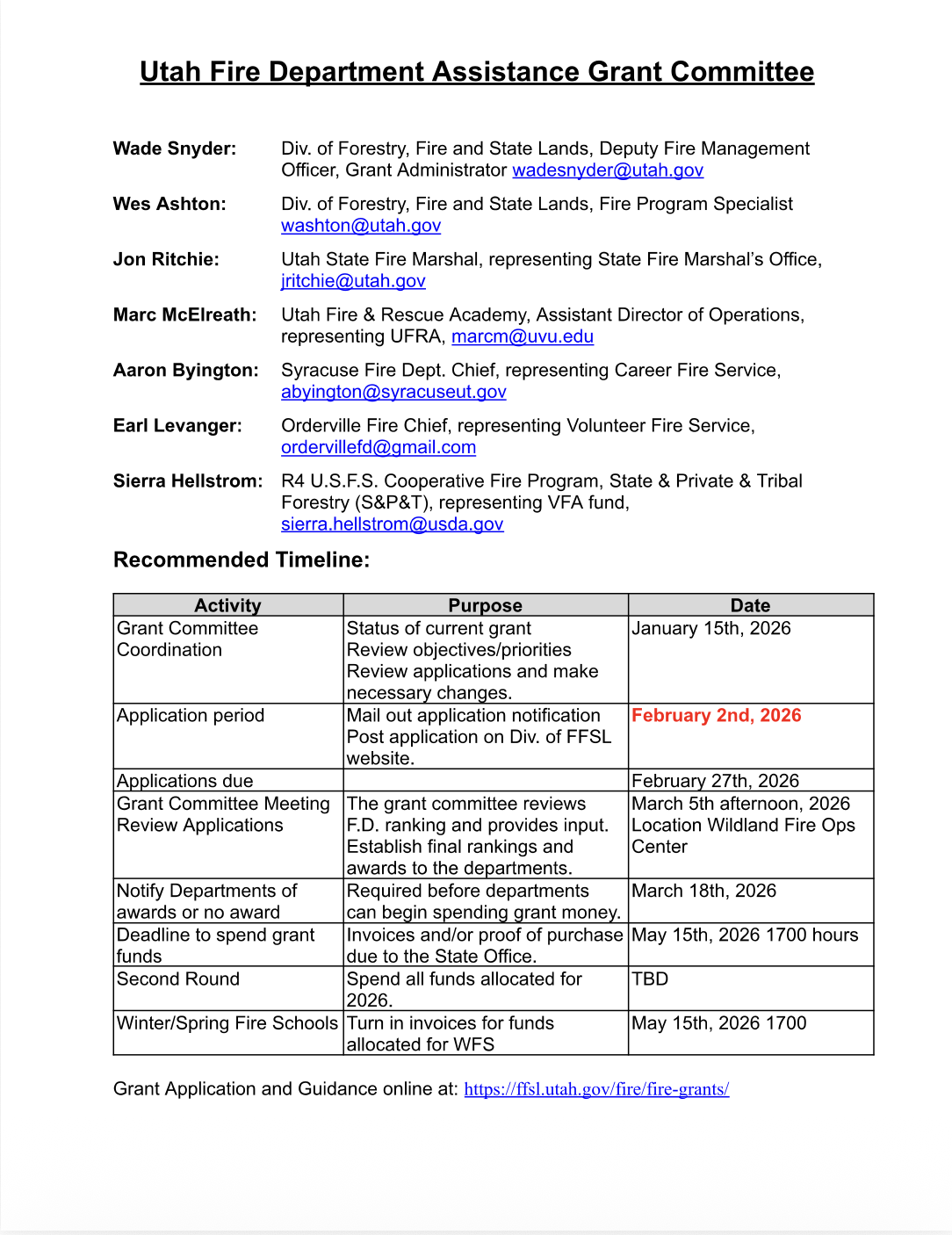 The Grant Timeline PDF